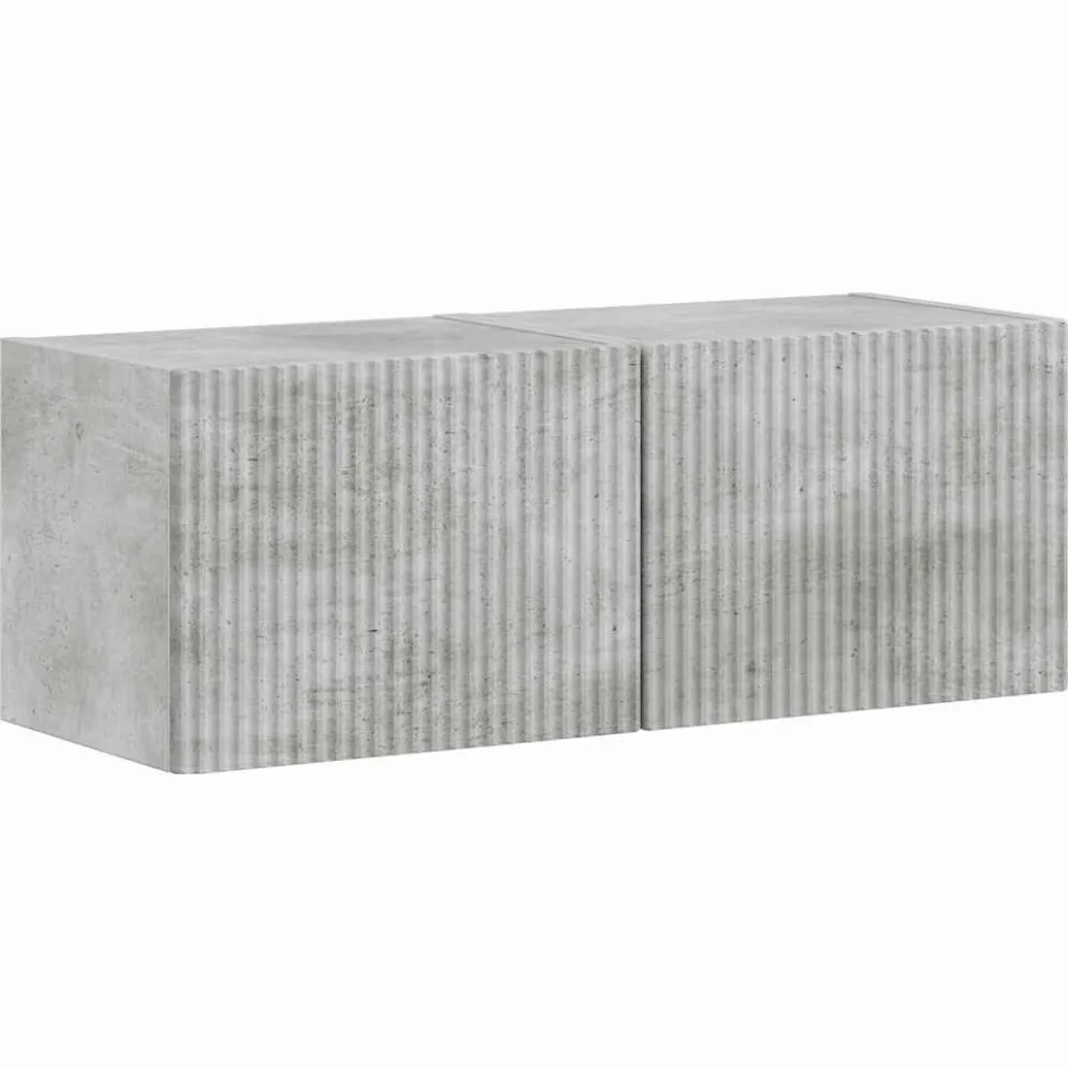 vidaXL TV Wandkast 2 st Betongrijs Bewerkt hout grijs, foto 3