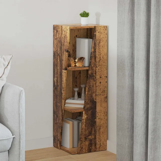 vidaXL Zijplank 33 x 32 x 100,5 cm Bewerkt hout Oudhout bruin, foto 2