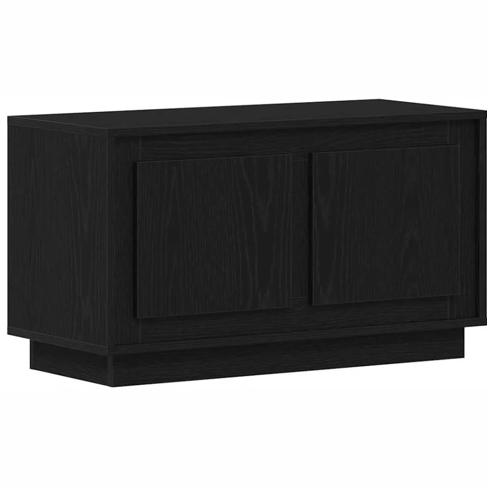vidaXL TV-kast 80 x 35 x 45 cm Zwart eiken Bewerkt hout, foto 3