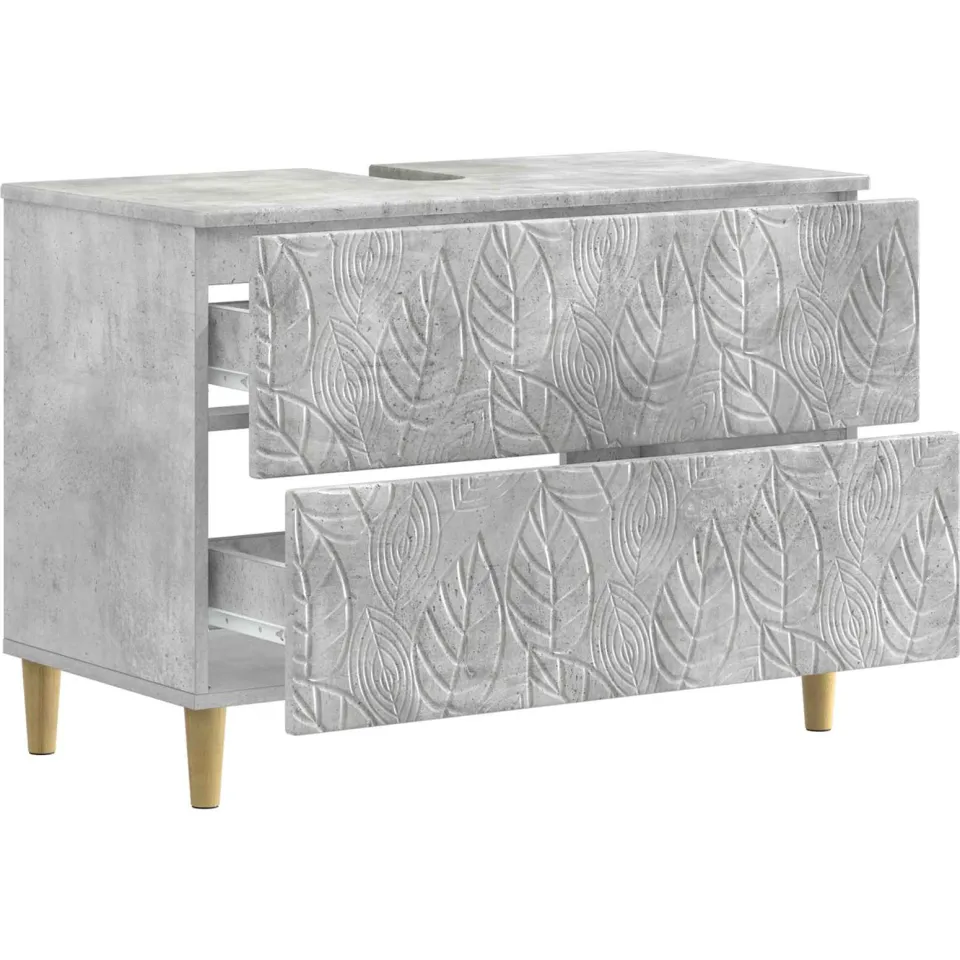 vidaXL Badkamer wastafelkast DELFT Betongrijs 82 x 41 x 59 cm