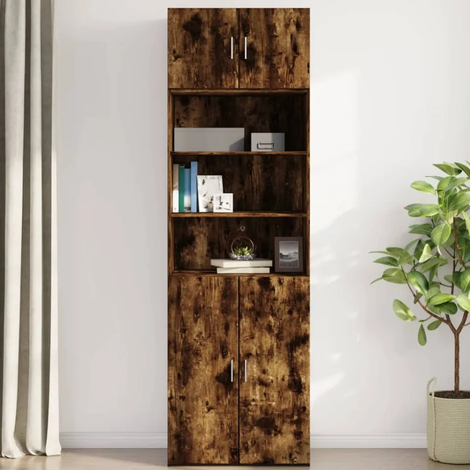 vidaXL Wandkast 70x42,5x40 cm bewerkt hout gerookt eikenkleurig, foto 2