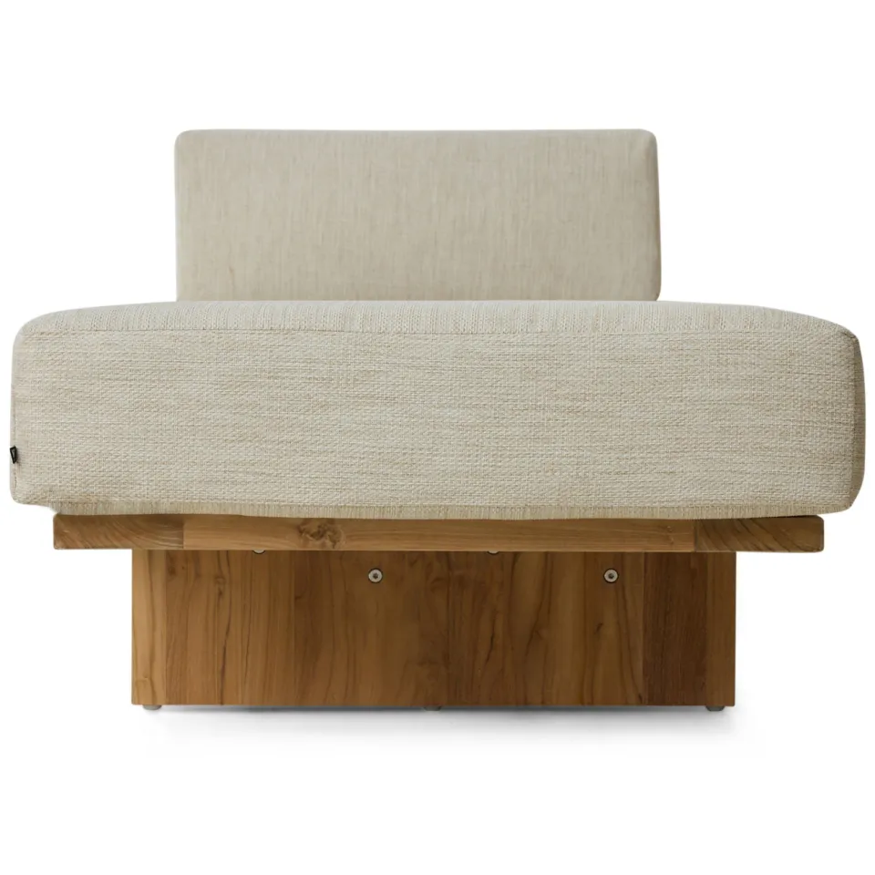 HKLIVING ligbed buiten teak naturel