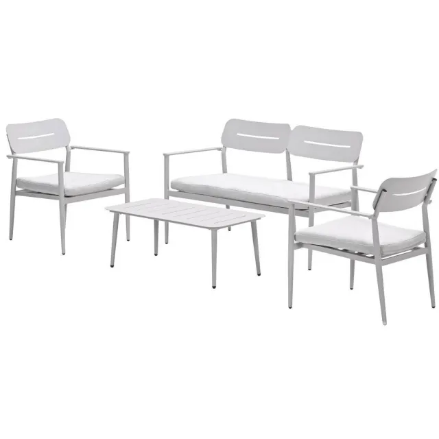 Garden Impressions Morella loungeset 4-delig wit Taupe