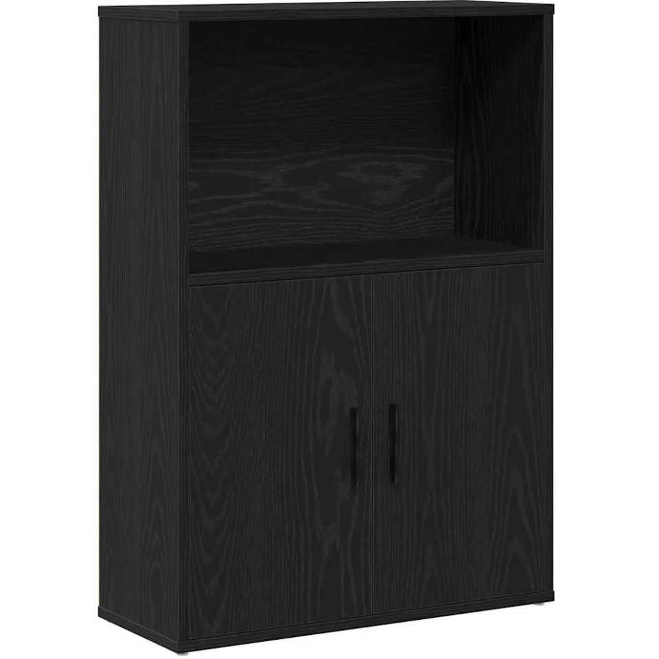 vidaXL Boekenkast 60x24x85 cm bewerkt hout zwart eikenkleurig, foto 3