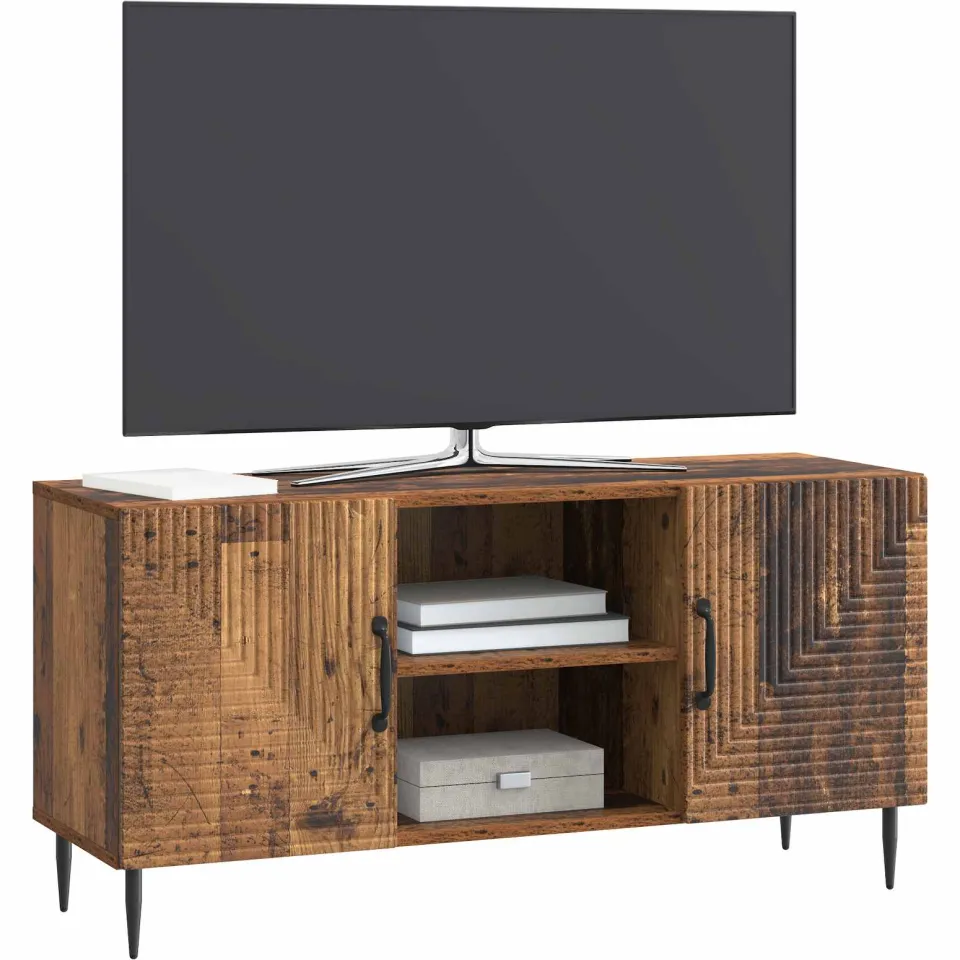 vidaXL TV-kast Oud hout 102 x 34,5 x 50 cm Bewerkt hout Bruin