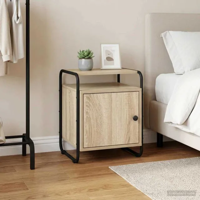 vidaXL Nachtkastje Sonoma Eiken 40 x 39.5 x 50 cm Bewerkt hout, foto 2