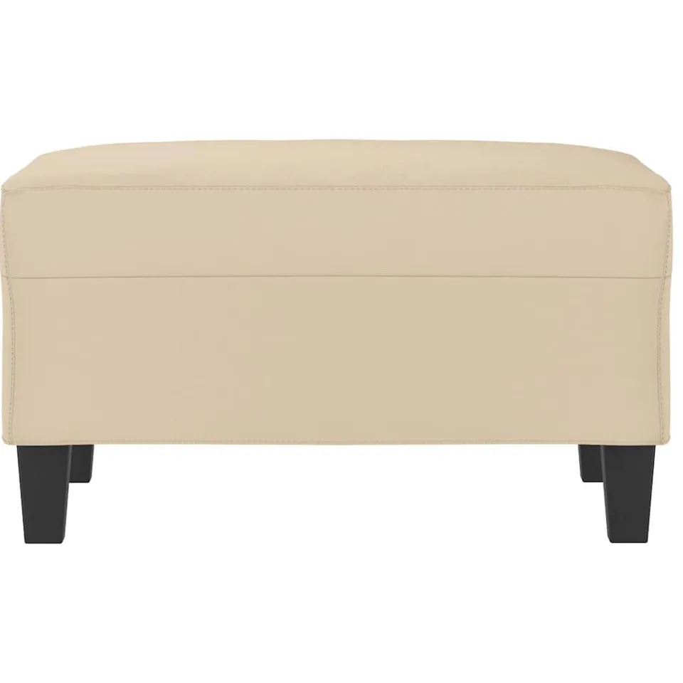 vidaXL Voetenbank 70x55x41 cm microvezelstof crèmekleurig