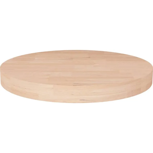 vidaXL Tafelblad rond Ø50x4 cm onbehandeld massief eikenhout Bruin