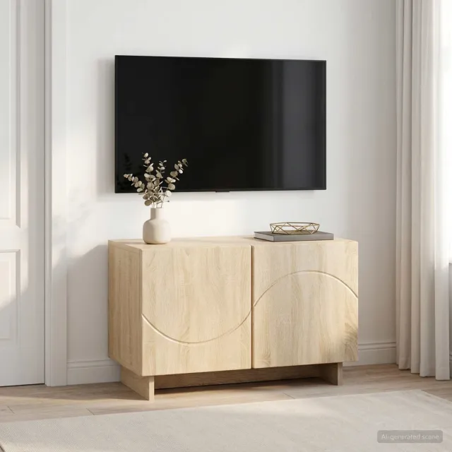 vidaXL tv-meubel 60 x 34.5 x 40 cm Sonoma Eiken Bewerkt hout Bruin