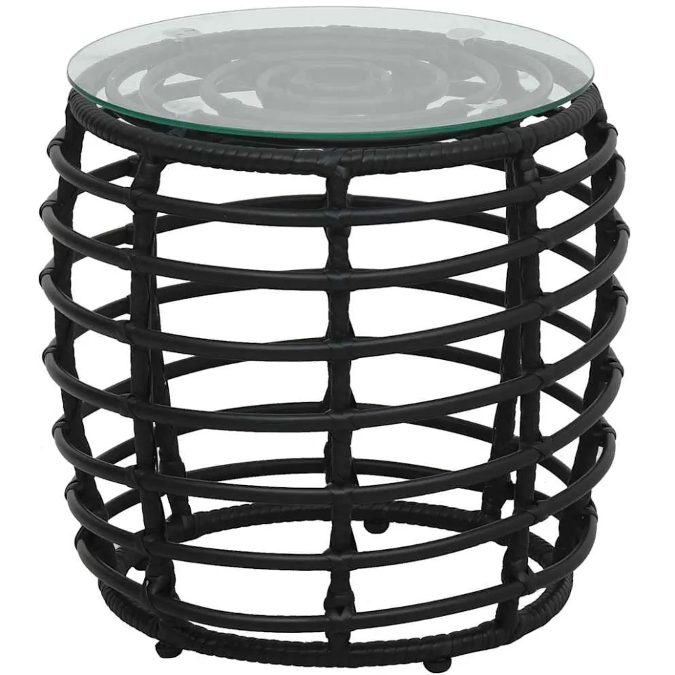vidaXL 3-delige Bistroset poly rattan zwart, foto 2