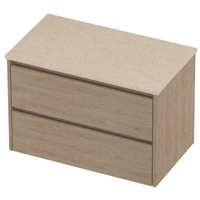 Proline Deck Badmeubelset Hardsteen Symmetrisch 80x46x55 cm Sand Stone Ideal Oak Eiken