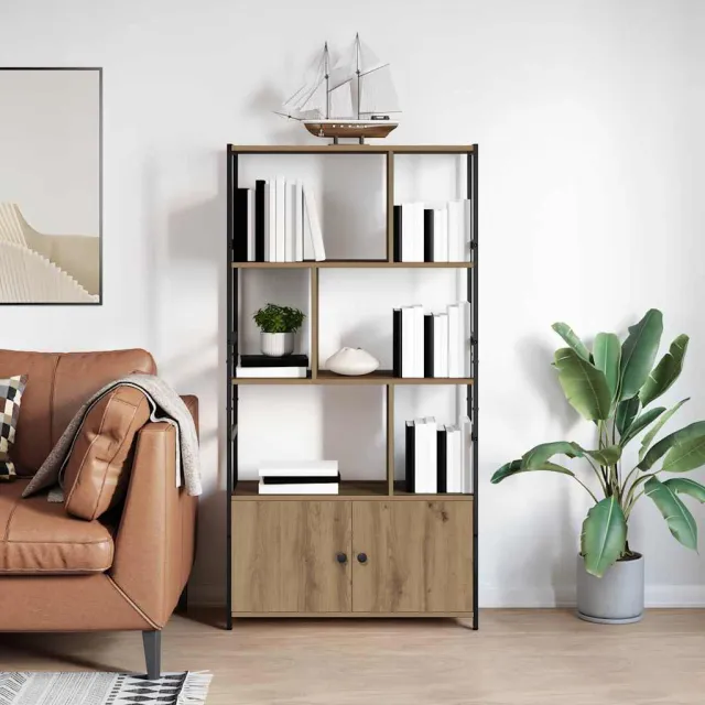 vidaXL Boekenkast 80 x 30 x 155,5 cm Bewerkt hout Artisan Eiken, foto 2