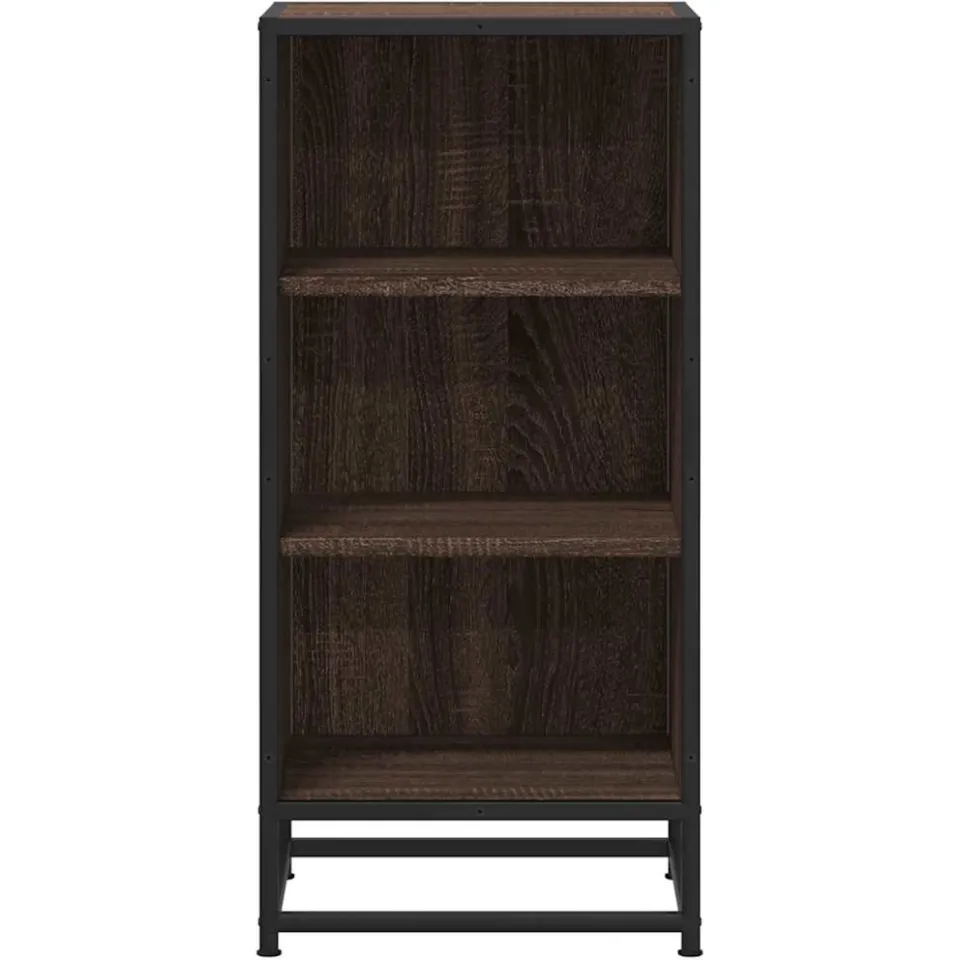 vidaXL Dressoir 35,5x35x76 cm bewerkt hout en metaal bruin eikenkleur, foto 4