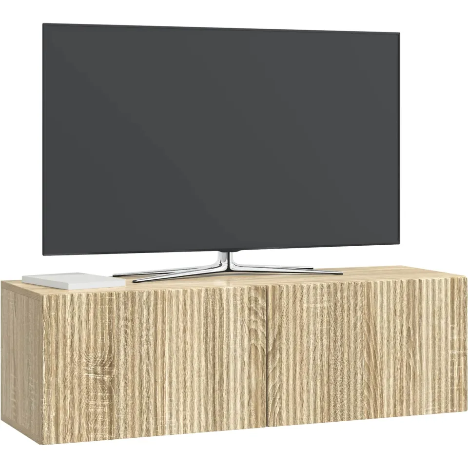 vidaXL Wandbeugel TV-kast 98 x 31 x 30 cm Sonoma Eiken Bewerkt hout Bruin