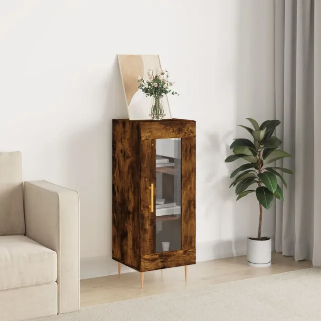 vidaXL Dressoir 34,5x34x90 cm bewerkt hout gerookt eiken, foto 2