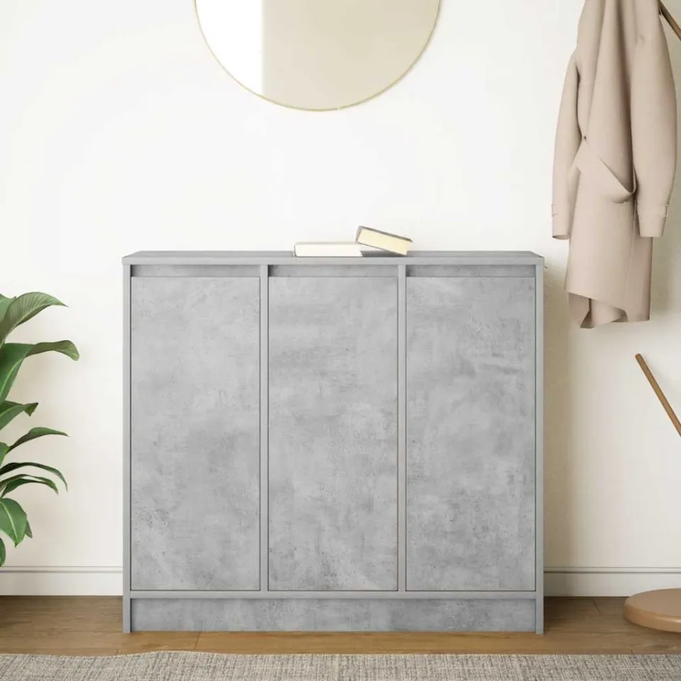 vidaXL Dressoir 85x34x76 cm bewerkt hout betongrijs grijs, foto 3