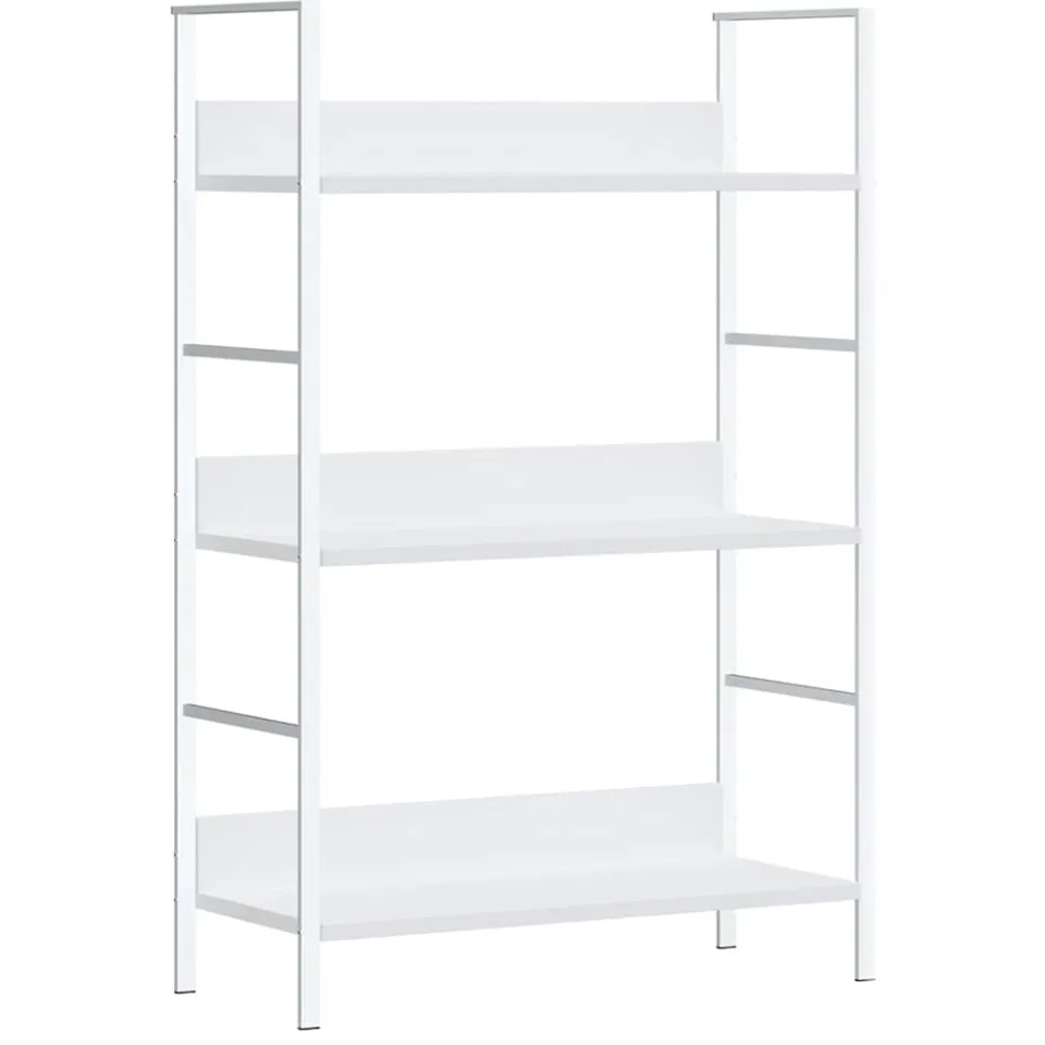 vidaXL Boekenkast met 3 schappen 60x27,6x90,5 cm bewerkt hout wit