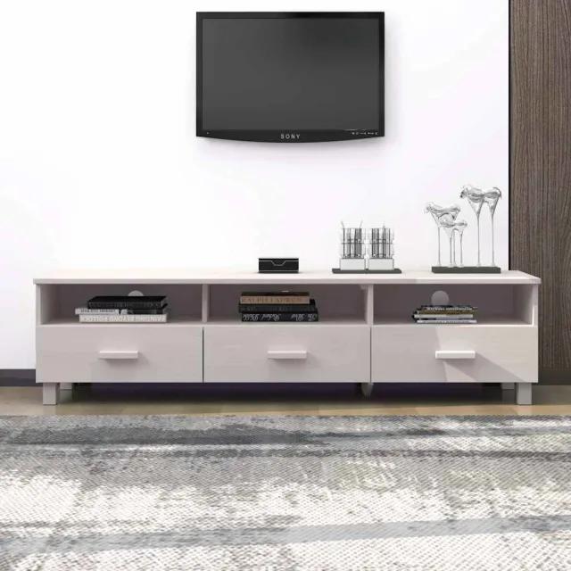 vidaXL Tv-meubel HAMAR 158x40x40 cm massief grenenhout wit, foto 2