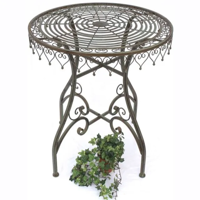 ‎DanDiBo DanDiBo Malega Bistrotafel rond inklapbaar - Groene patina - 70 cm Rood