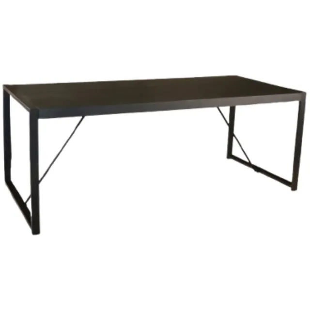 Lizzely Garden & Living Eettafel Flora rechthoekig 200cm zwart duurzaam mangohout eetkamertafel
