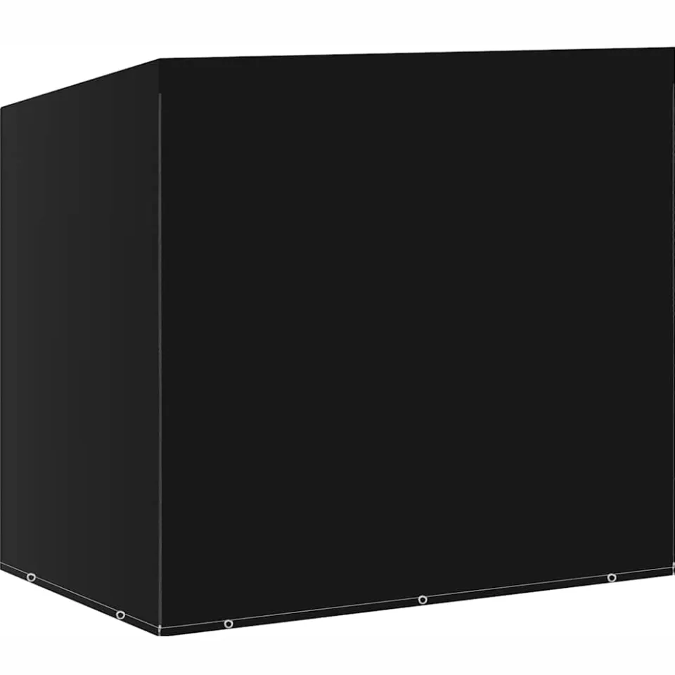 vidaXL Schommelbankhoezen 2 st 10 oogjes 2 ritsen 255x145x170 cm zwart, foto 2