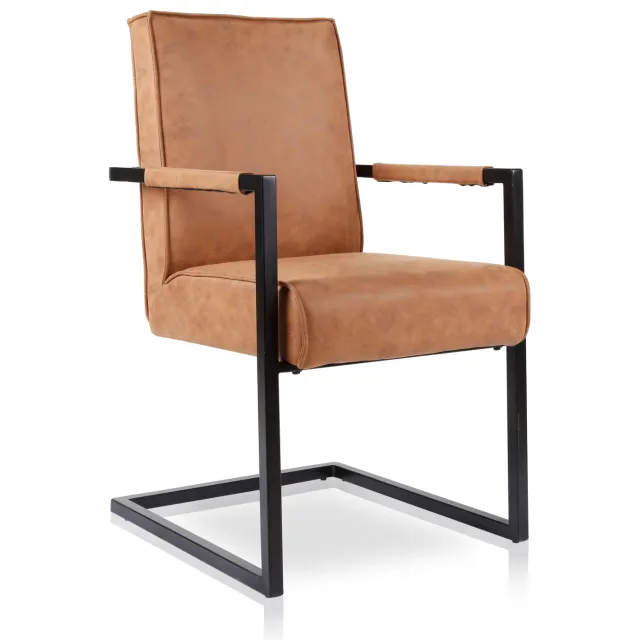 armstoel Floor cognac Bruin