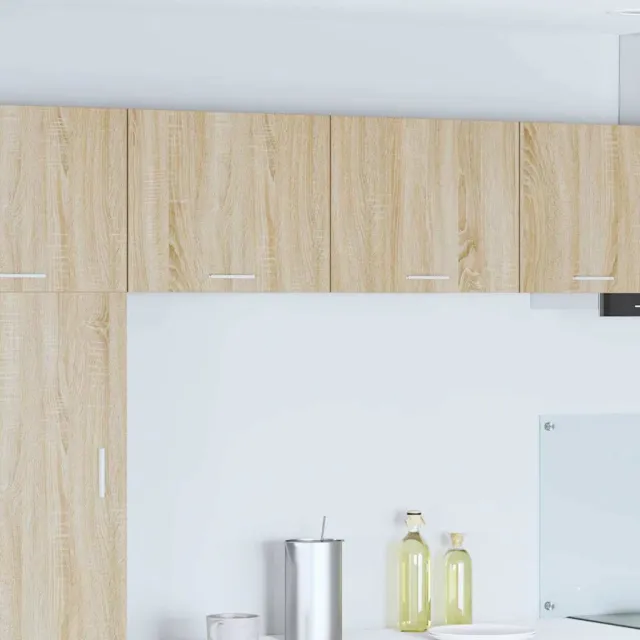 vidaXL Hangkast 2 st Sonoma eiken en wit 50 x 31 x 40 cm Bewerkt hout Bruin
