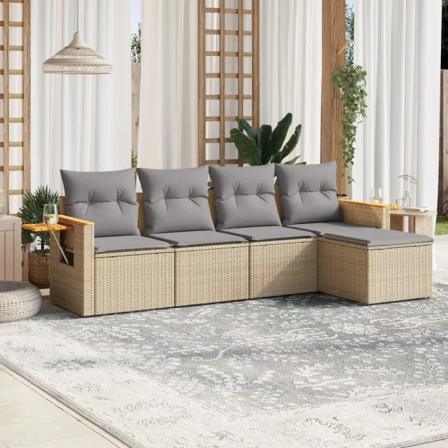 vidaXL Patio Sofa Set 5-zits Grey, foto 2