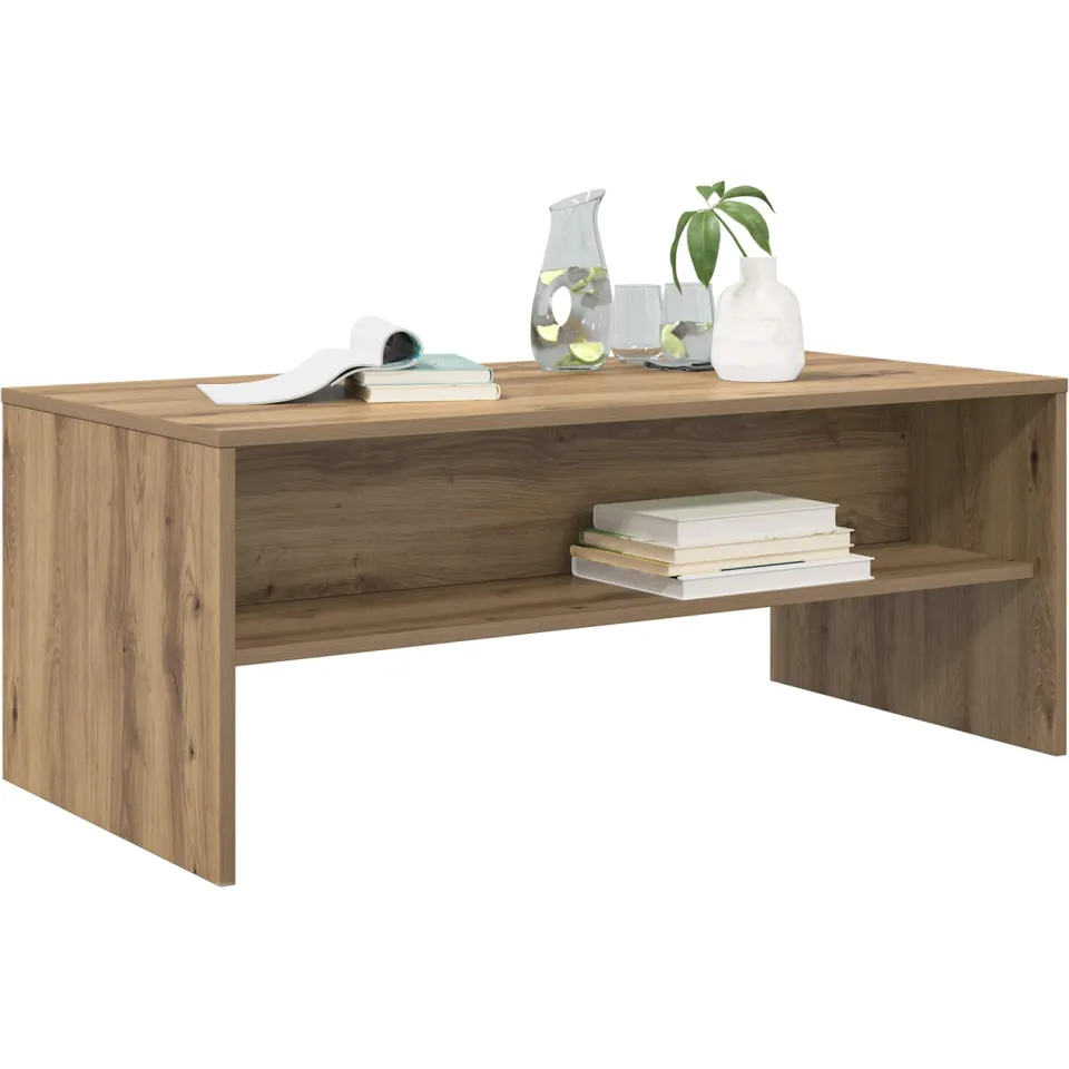 vidaXL Salontafel Artisan Eiken 100 x 50 x 40 cm Bewerkt hout, foto 2