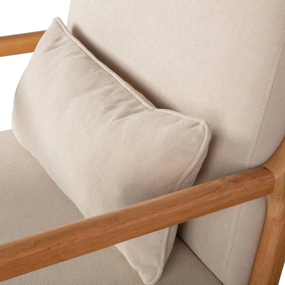 WOOOD Mark Fauteuil - Chenille - Zand - 75x67x82, foto 6