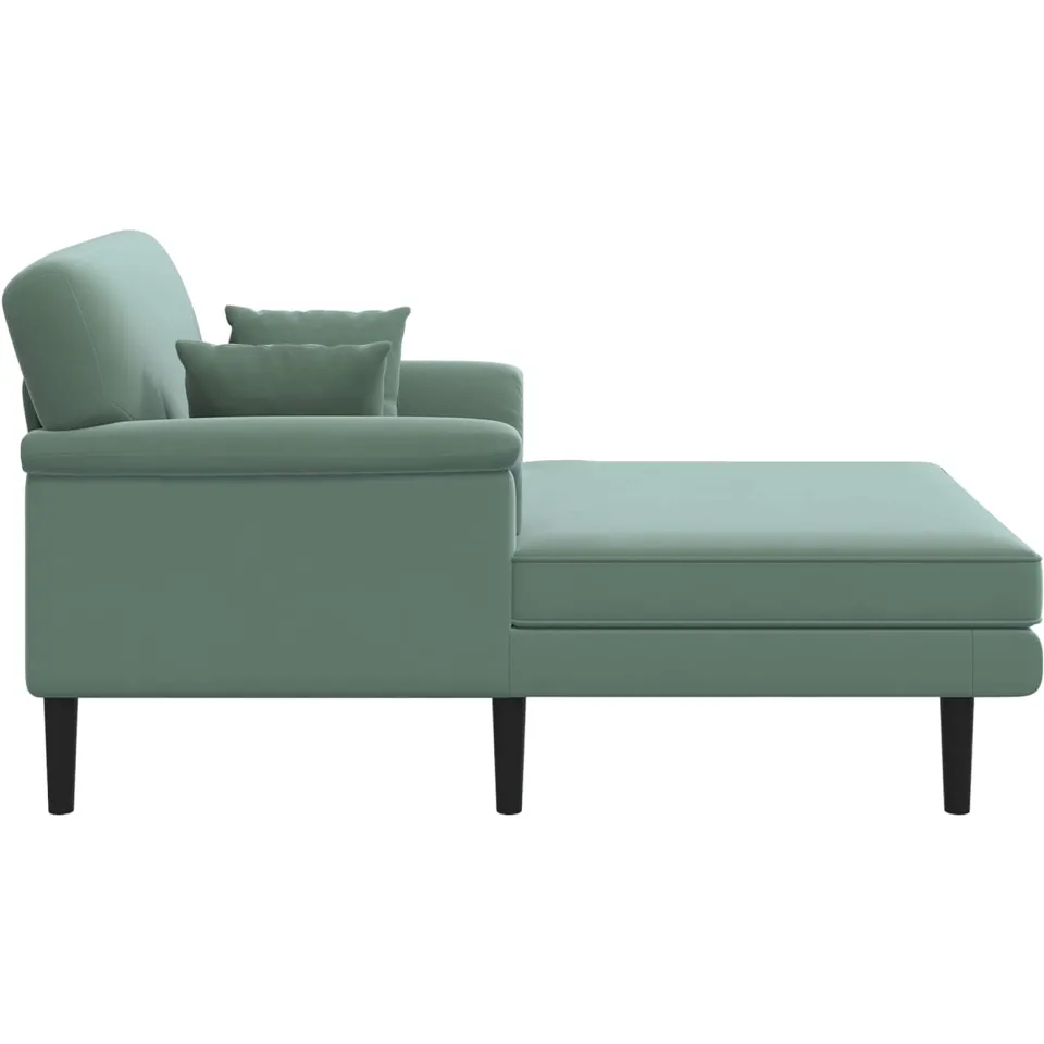 vidaXL Chaise longue Zeegroen fluweel sea foam, foto 4
