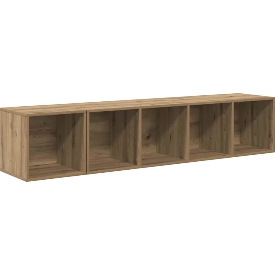 vidaXL TV-kast set 2 st Artisan Eiken Bewerkt hout, foto 3