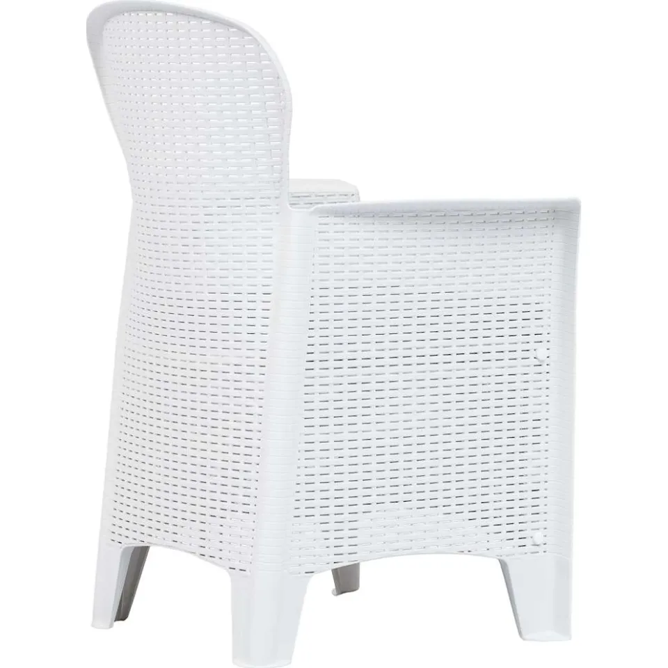 vidaXL 7-delige Tuinset rattan-look kunststof wit, foto 4