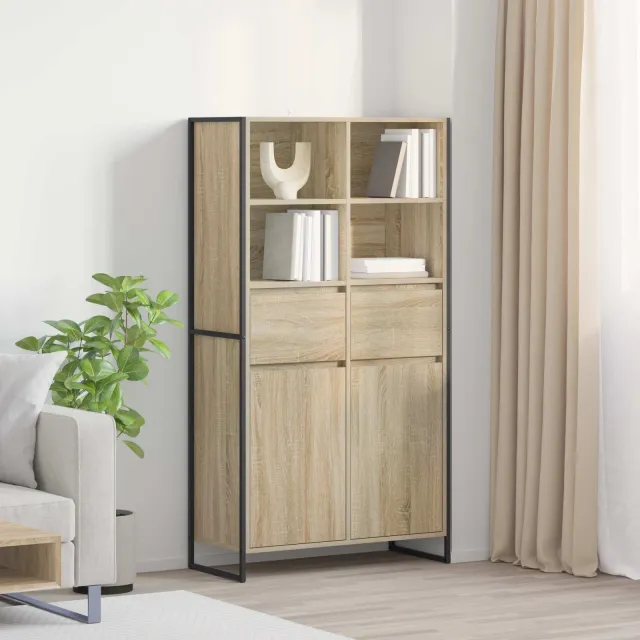 vidaXL Dressoir Sonoma 81 x 36 x 150.5 cm Bewerkt hout bruin, foto 2