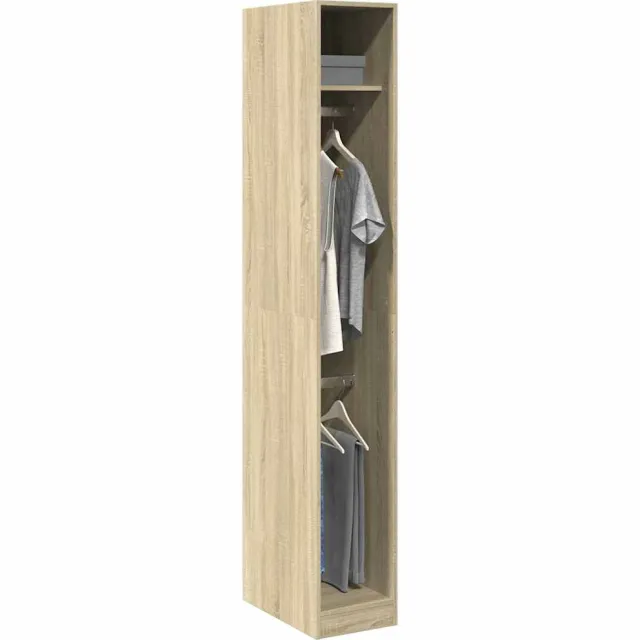 vidaXL Kledingkast 30x50x200 cm bewerkt hout sonoma eikenkleurig Bruin