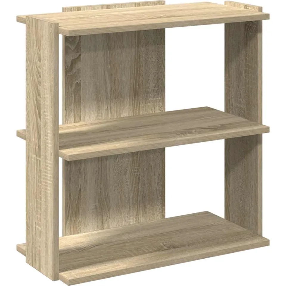 vidaXL Boekenkast 3-laags 60x30x60 cm bewerkt hout sonoma eikenkleurig, foto 3