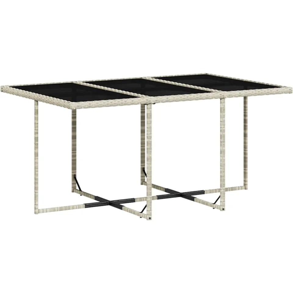 vidaXL 11-delige Tuinset met kussens poly rattan lichtgrijs grijs, foto 3