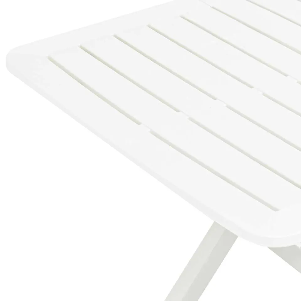 vidaXL Tuintafel inklapbaar 79x72x70 cm kunststof wit, foto 4