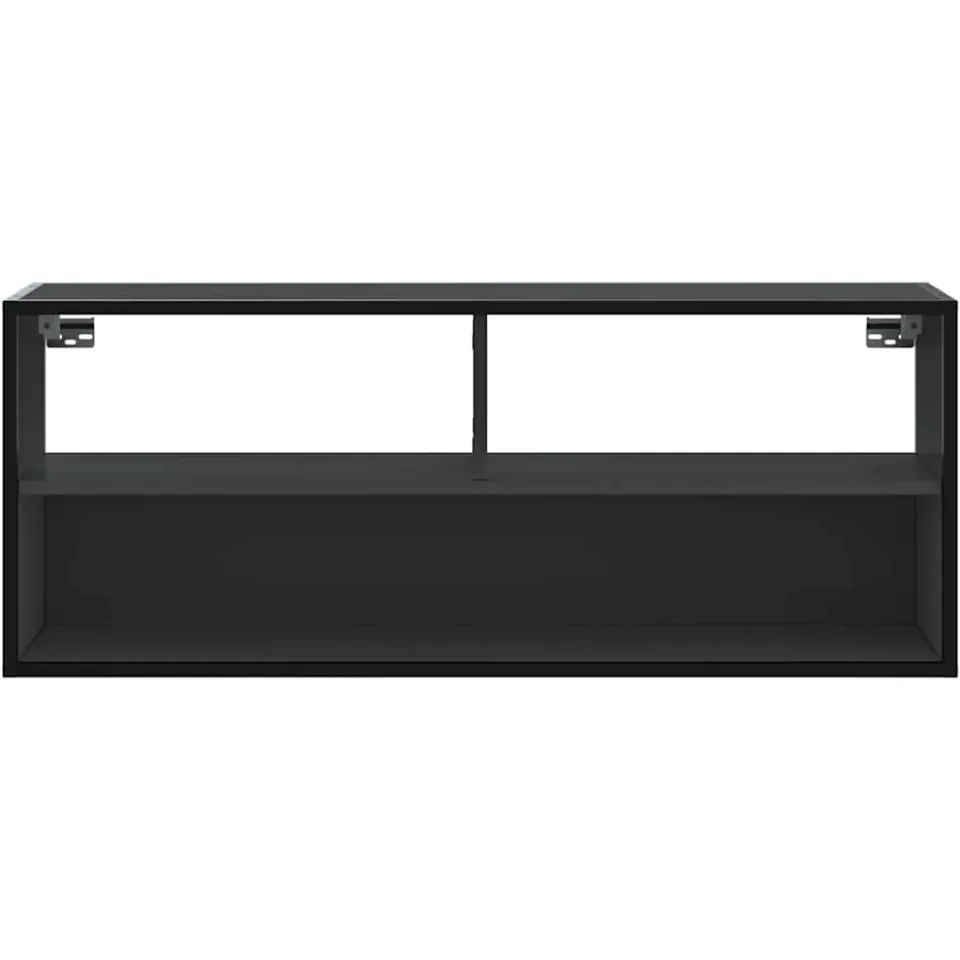 vidaXL Tv-meubel 100x31x39,5 cm bewerkt hout en metaal zwart, foto 4