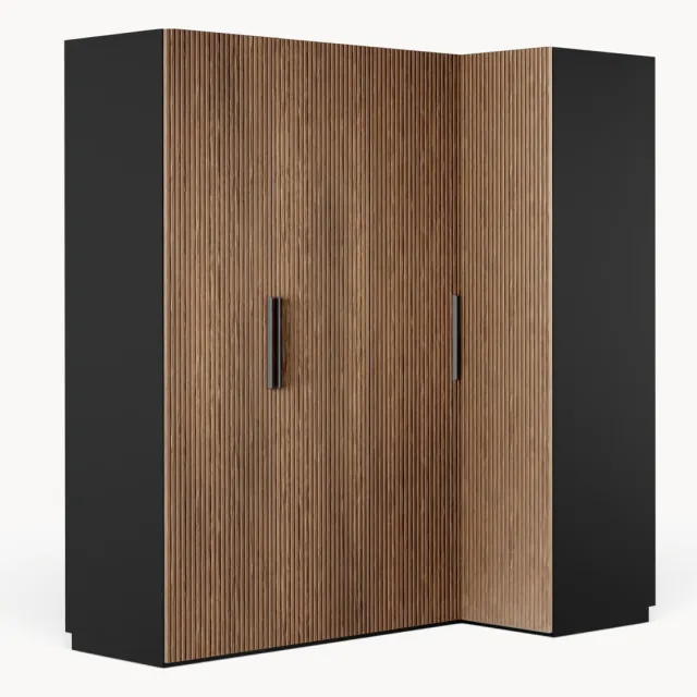 Westwing Collection Modulaire hoekkast Simone, 215 cm breed, in verschillende formaten Zwart