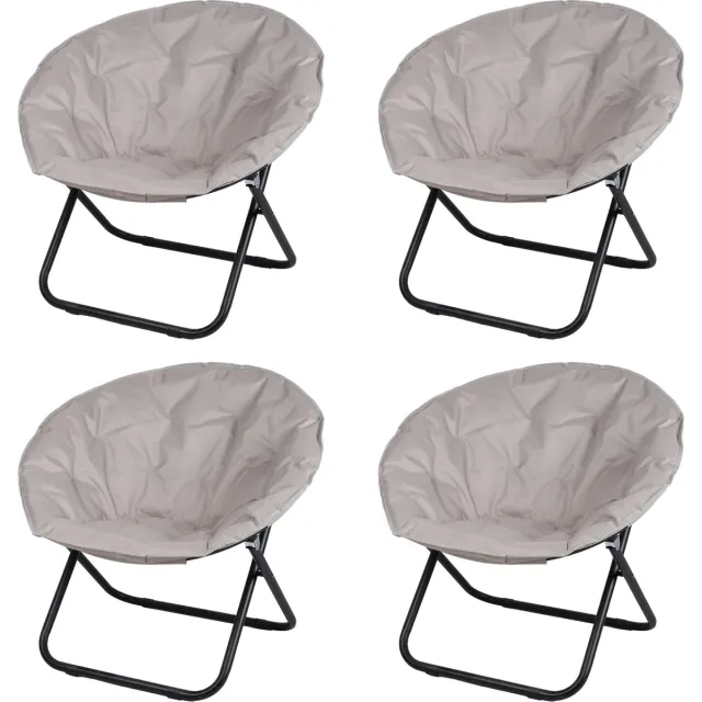 Sunnydays “LE ATLANTIS” Set van 4 love seats Taupe Ø82 x H75 cm