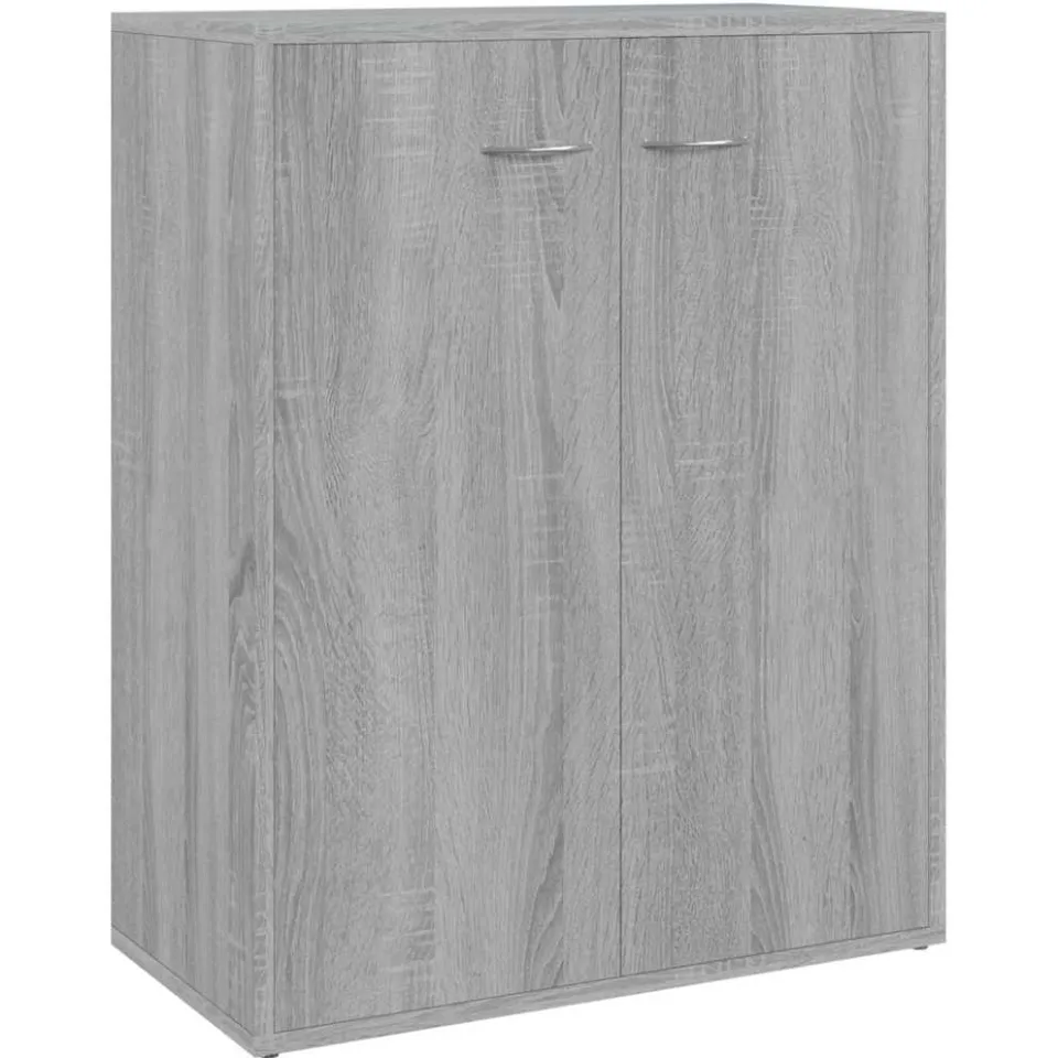 vidaXL Dressoir 60x30x75 cm bewerkt hout grijs sonoma eikenkleurig