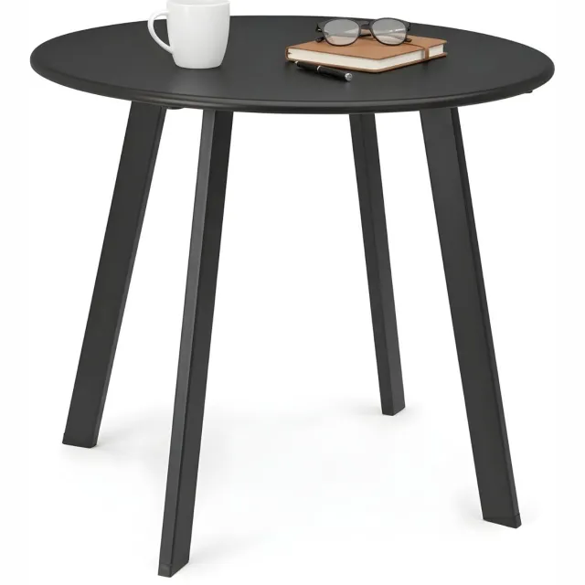 Lomera Bijzettafel Donkergrijs - Tafel Metaal Gepoedercoat - Mat Donker Grijs - ø50 Cm - Hoogte 45 Cm - Bijzet Tafel - Lichtgewicht Tafel - Compacte Bijzettafel - Ronde Bijzettafel - Moderne Bijzettafel - Industriële Stijl nvt