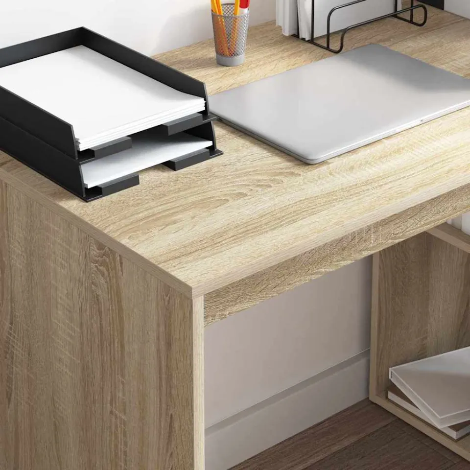 vidaXL Bureau Sonoma Eiken 108 x 55 x 103 cm Bewerkt hout, foto 3