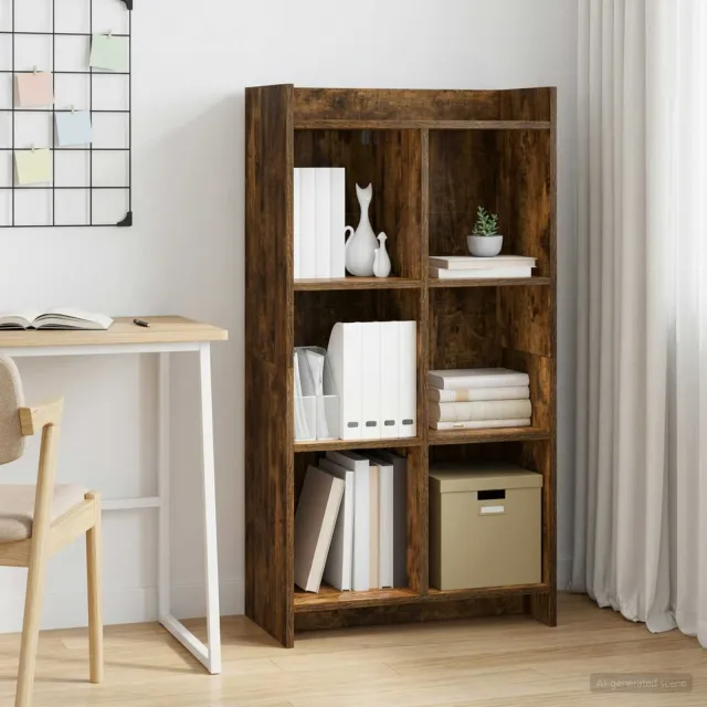 vidaXL Boekenkast Gerookt eiken 59 x 30 x 111 cm Bewerkt hout Bruin