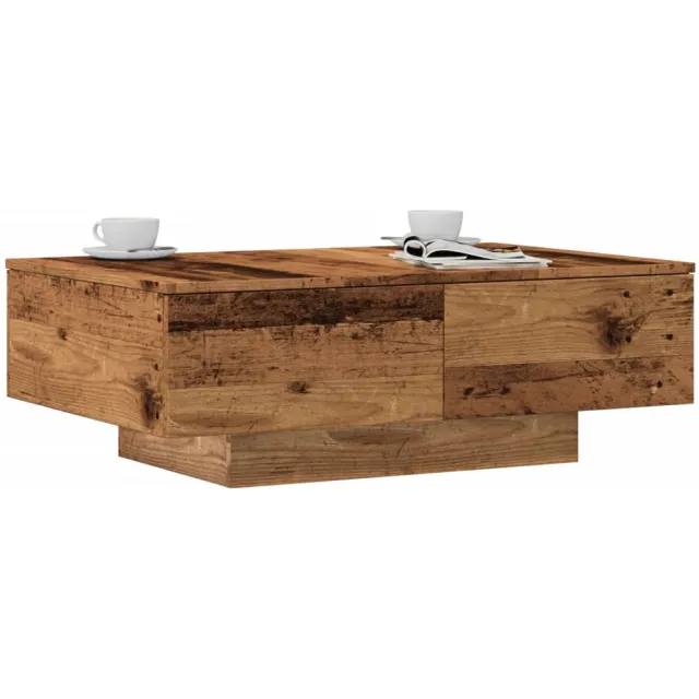 vidaXL Salontafel 90x60x31 cm bewerkt hout oud houtkleurig Bruin