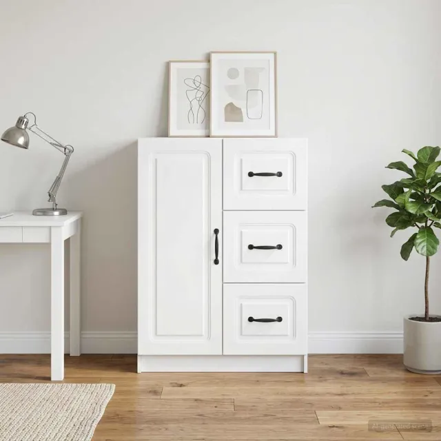 vidaXL Dressoir Wit 66 x 34,5 x 87 cm Bewerkt hout