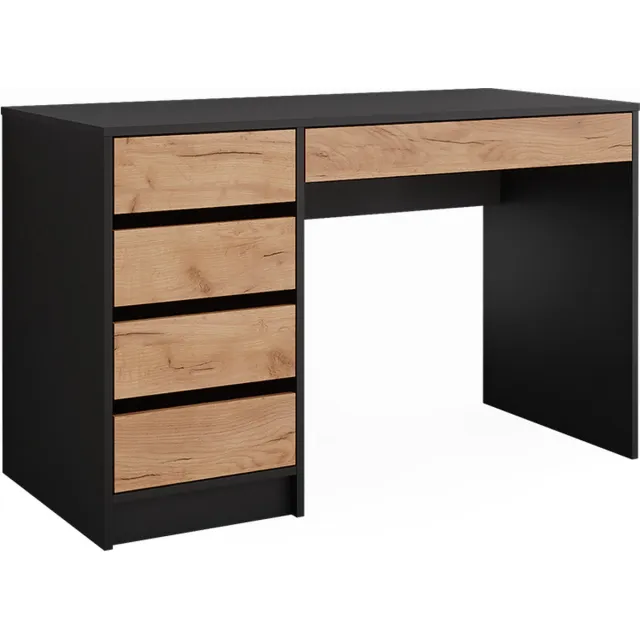 Vicco Kaptafel Sherry, Antraciet/Goudkleurig Eiken, 120 x 75 cm zonder spiegel