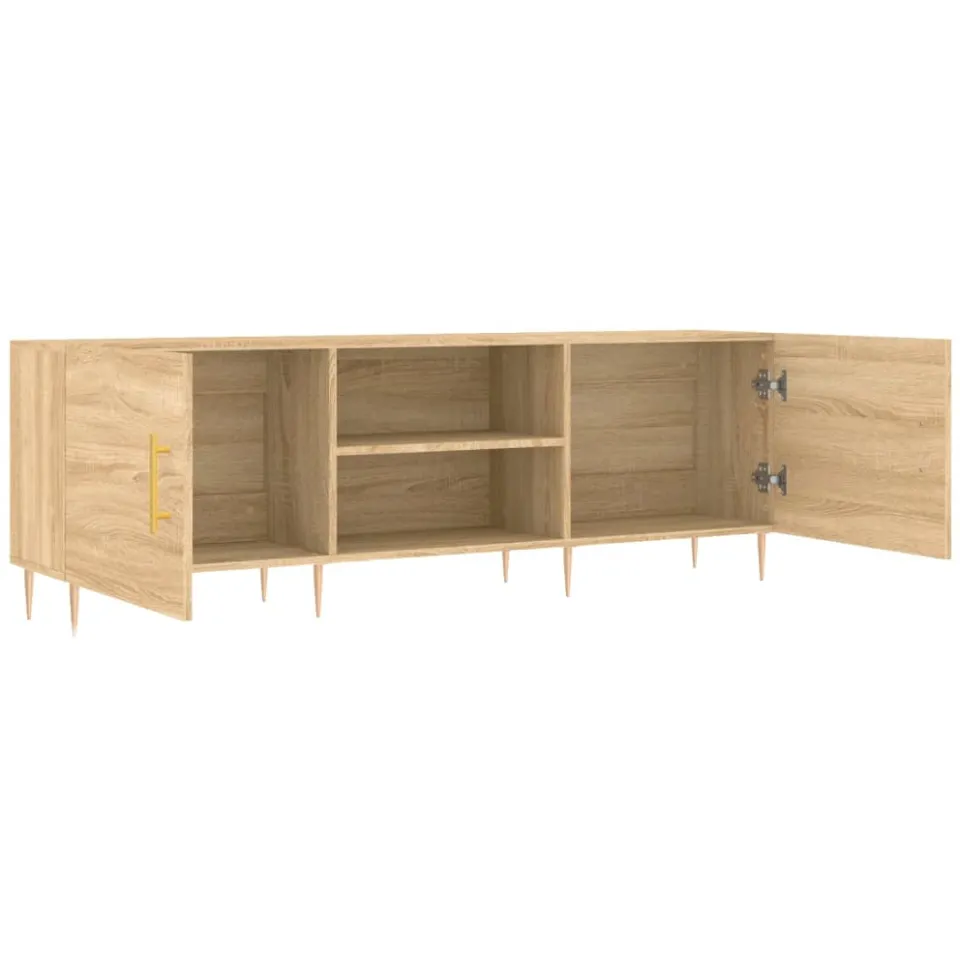 vidaXL Tv-meubel 150x30x50 cm bewerkt hout sonoma eikenkleurig, foto 4