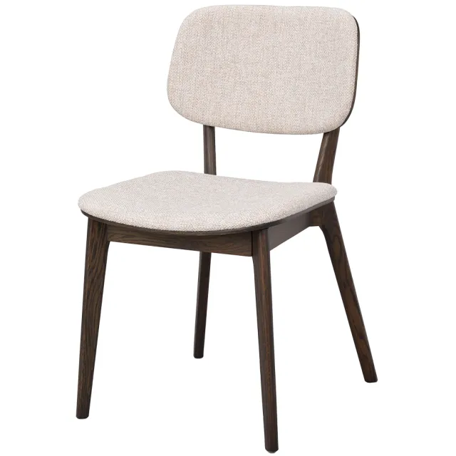 Rowico Home Barrett houten eetkamerstoel bruin - met beige zitting
